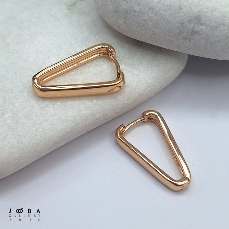گوشواره مثلثی طلایی ژوپینگ کد 317060183