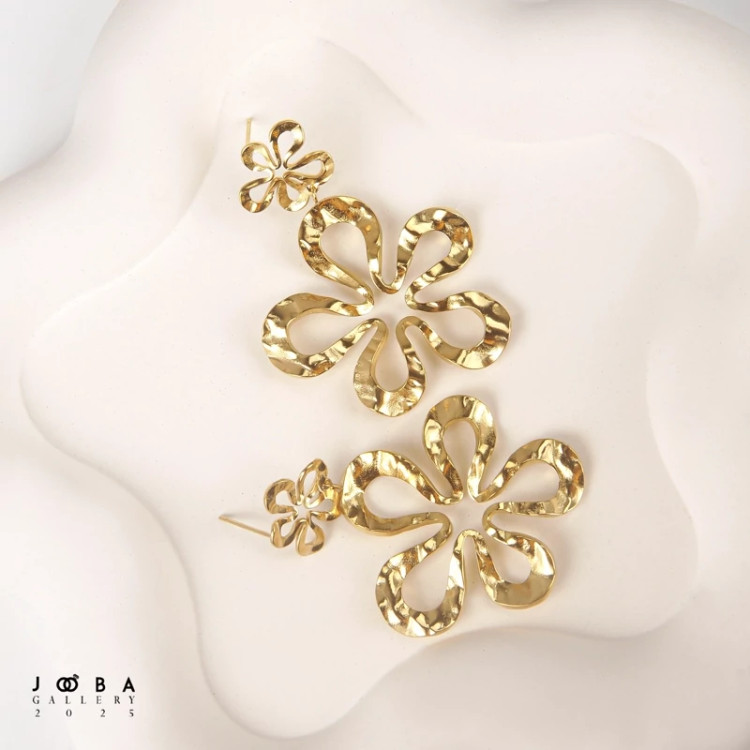 گوشواره طرح گل ژوپینگ کد 1131231832