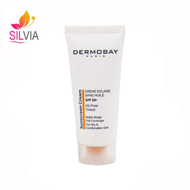 کرم ضد آفتاب رنگی SPF 50 فاقد چربی مناسب پوست چرب و مختلط درموبای 40میل