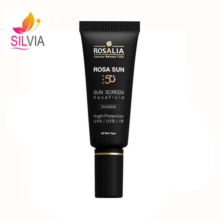 کرم ضدآفتاب بی رنگ SPF 50 مناسب انواع پوست رزالیا 40 میل