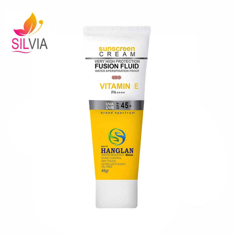 کرم ضد آفتاب ضد لک فلوئیدی بژ نچرال SPF45 هانگلن 45 میل