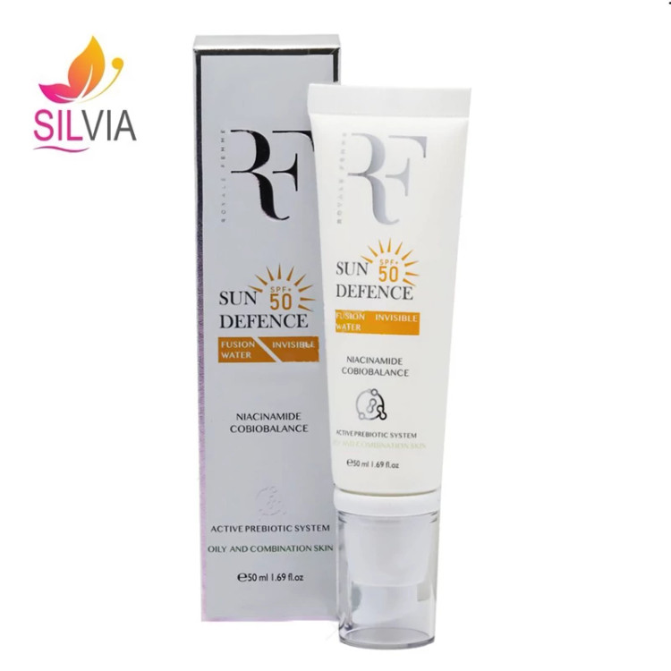 کرم ضد آفتاب بدون رنگ فیوژن واتر پوست چرب SPF50 آر اف 50 میل