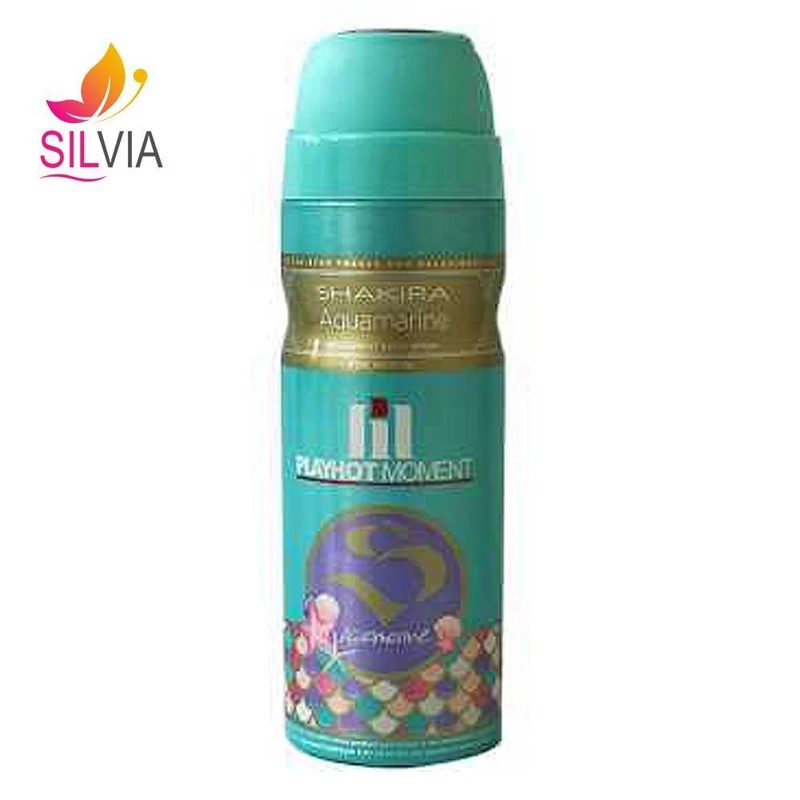 اسپری دئودورانت پلی هات مومنت زنانه Shakira Aquamarine