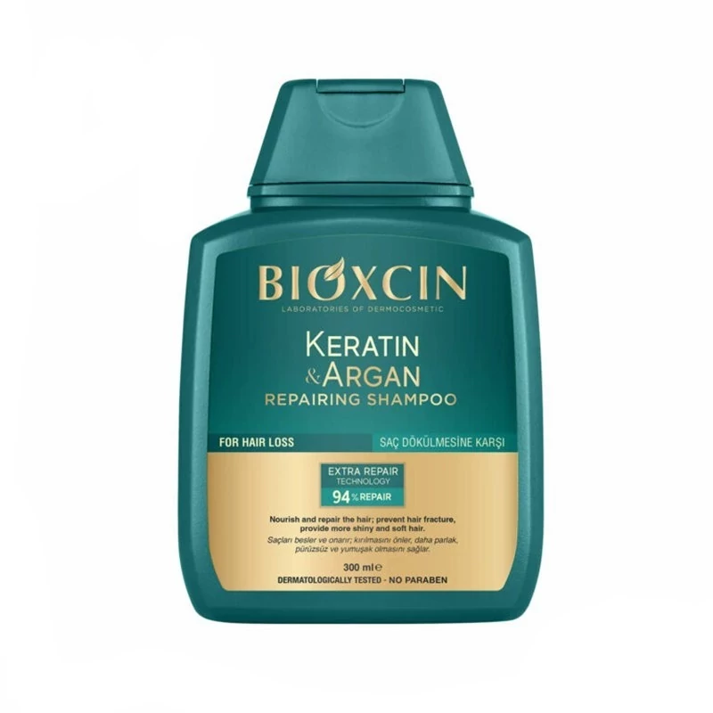 شامپو ضد ریزش مو بیوکسین مدل کراتین و آرگان مناسب ترمیم کننده 300 میل مدل Bioxcin KERATIN  ARGAN
