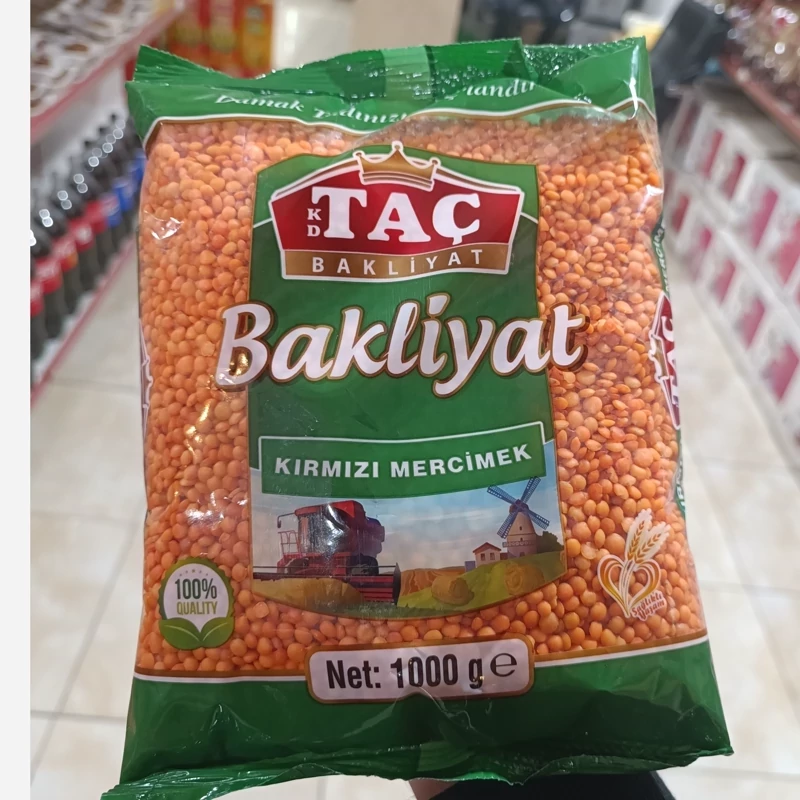 دال عدس تاچ Bakliyat وزن 1000 گرم