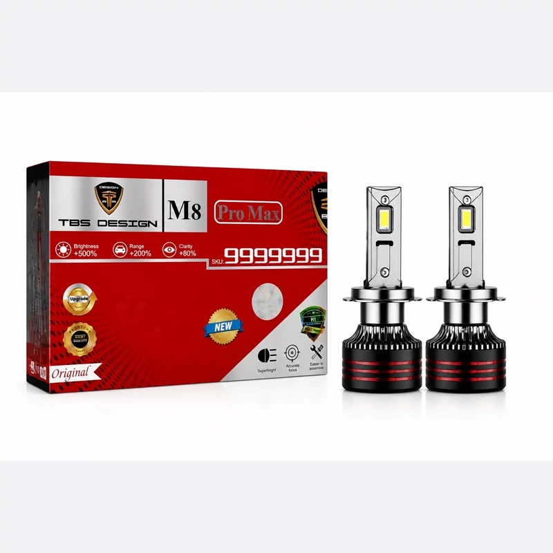 10 جفت هدلایت توبیز پایه H4 مدل M8 PROMAX با گارانتی عمده