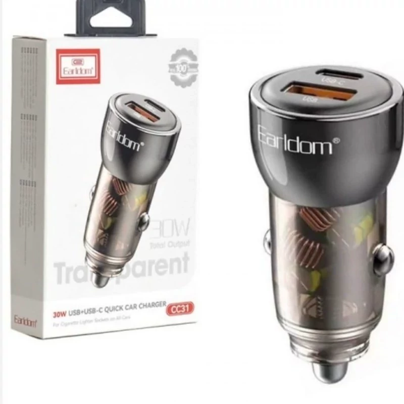 شارژر فندکی 30 وات ارلدام مدل Earldom CC-31