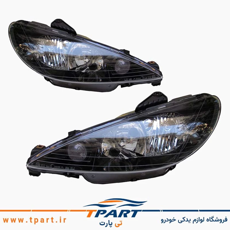جفت چراغ جلو اسپرت 206 فناوران