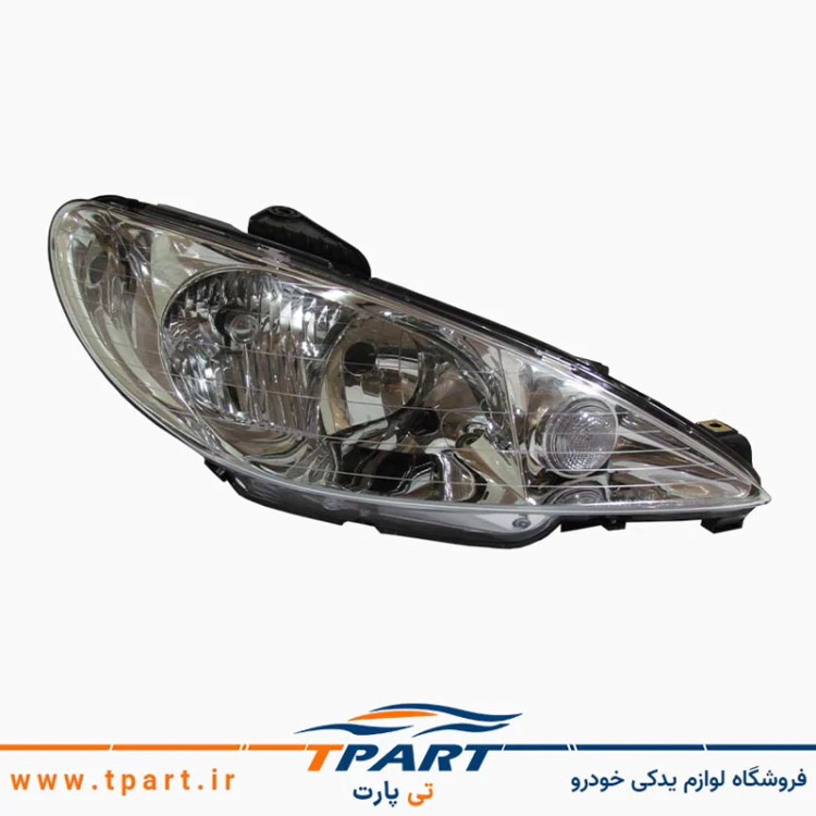 جفت چراغ جلو پژو 206 جمع ساز موتور دار