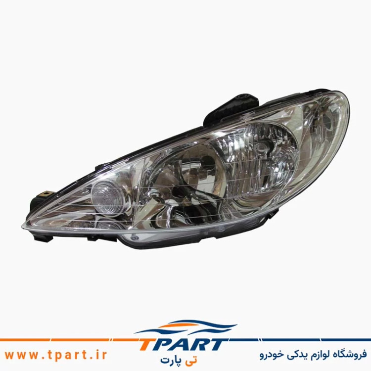 جفت چراغ جلو پژو 206 جمع ساز موتور دار