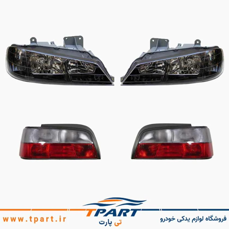 پک چراغ جلو پارس دودی و عقب دودی روشن فناوران