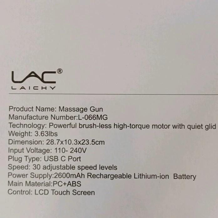 ماساژور حرفه ای LAC مدل 066GM