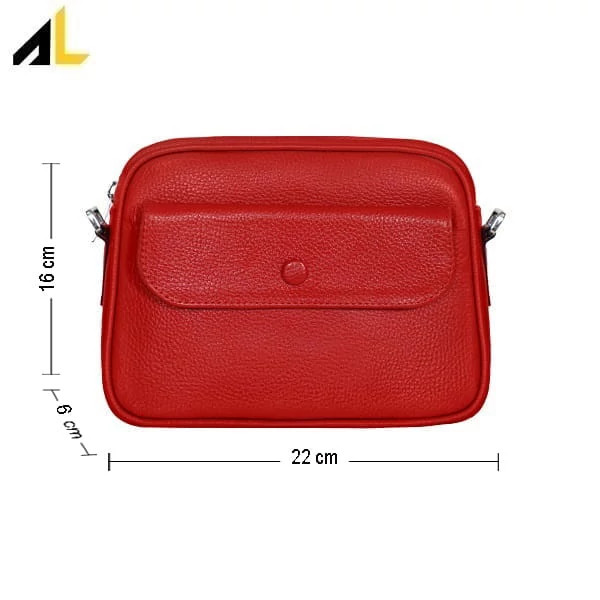 کیف دوشی چرم طبیعی کد ALZ133 - خرید مستقیم از تولیدی