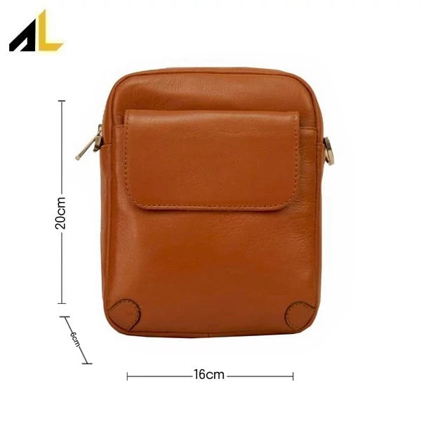 کیف دوشی چرم طبیعی کد ALM011 - خرید مستقیم از تولیدی