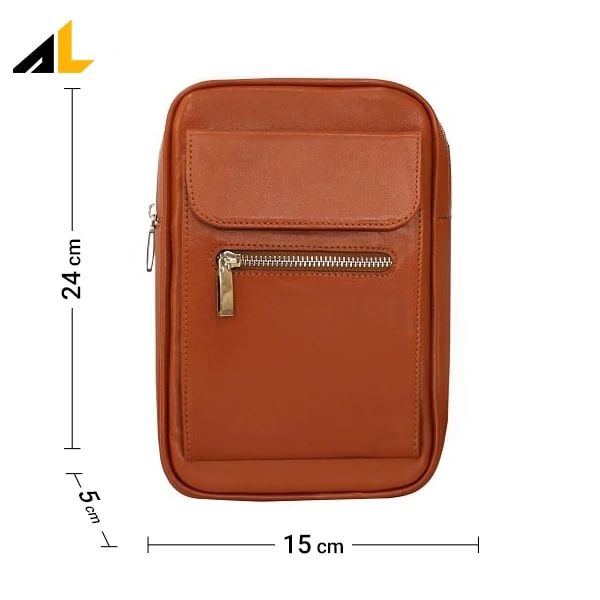 کیف دوشی چرم طبیعی کد ALM168 - خرید مستقیم از تولیدی