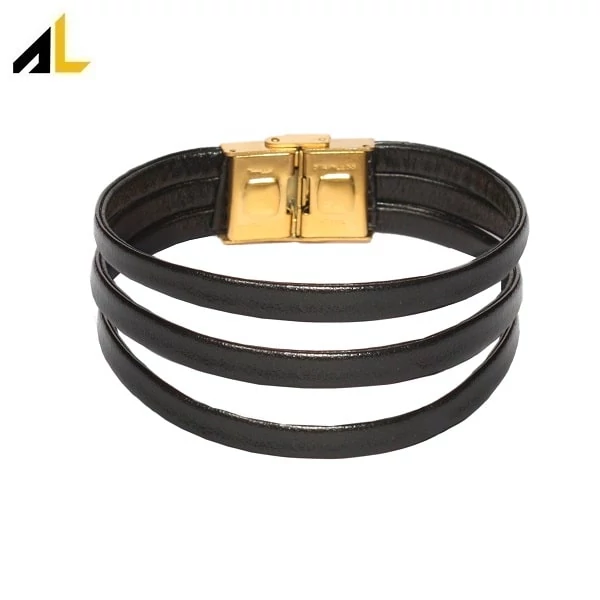 دستبند چرم طبیعی کد ALD003 - خرید مستقیم از تولیدی