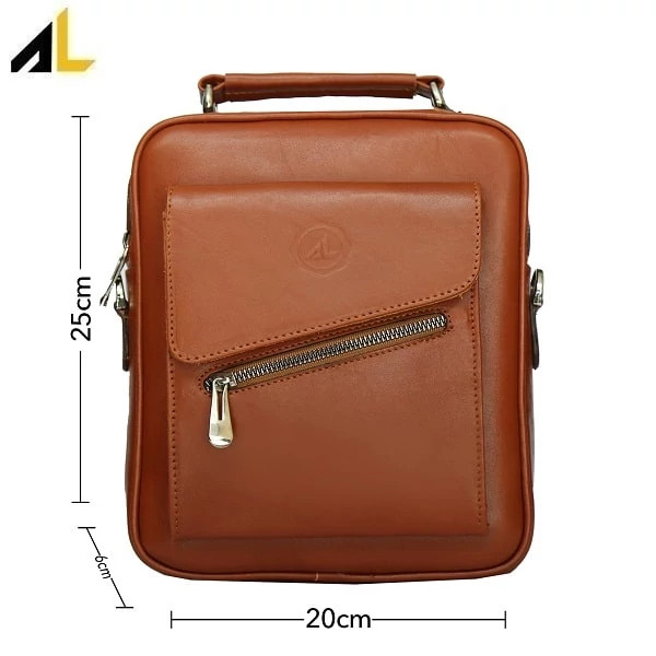 کیف دوشی چرم طبیعی کد ALM203 - خرید مستقیم از تولیدی