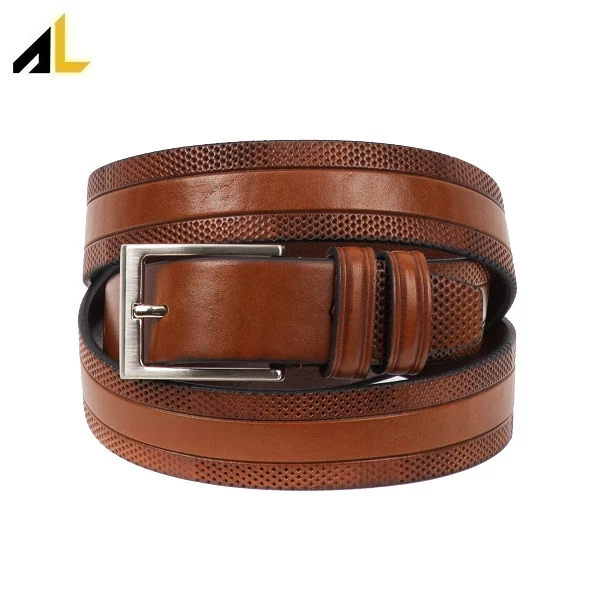 کمربند چرم طبیعی کد ALM145 - خرید مستقیم از تولیدی