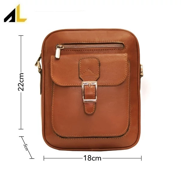 کیف دوشی چرم طبیعی کد ALM111 - خرید مستقیم از تولیدی