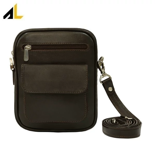 کیف دوشی چرم طبیعی کد ALM072 - خرید مستقیم از تولیدی
