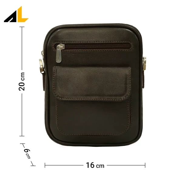 کیف دوشی چرم طبیعی کد ALM072 - خرید مستقیم از تولیدی
