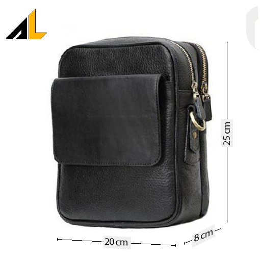 کیف دوشی چرم طبیعی کد ALM046 - خرید مستقیم از تولیدی