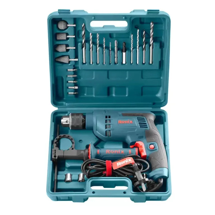 کیت دریل برقی چکشی 750 وات 29 پارچه رونیکس مدل RS-0007 - خرید اقساطی
