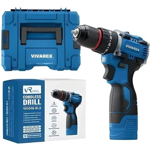 دریل شارژی 16/8 ولت چکشی دو باطری براشلس ویوارکس مدل VR1608-BLX - خرید اقساطی