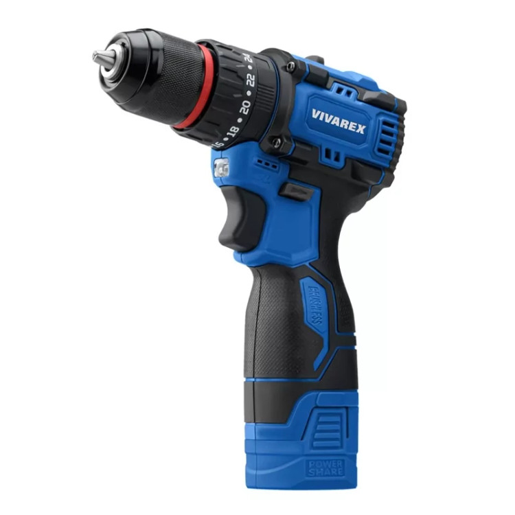 دریل شارژی 16/8 ولت چکشی دو باطری براشلس ویوارکس مدل VR1608-BLX - خرید اقساطی