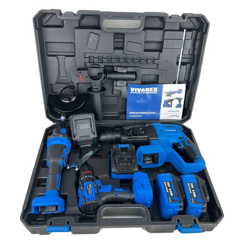 کیت شارژی براشلس 3 عددی ویوارکس مدل VR2403-BCK - خرید اقساطی