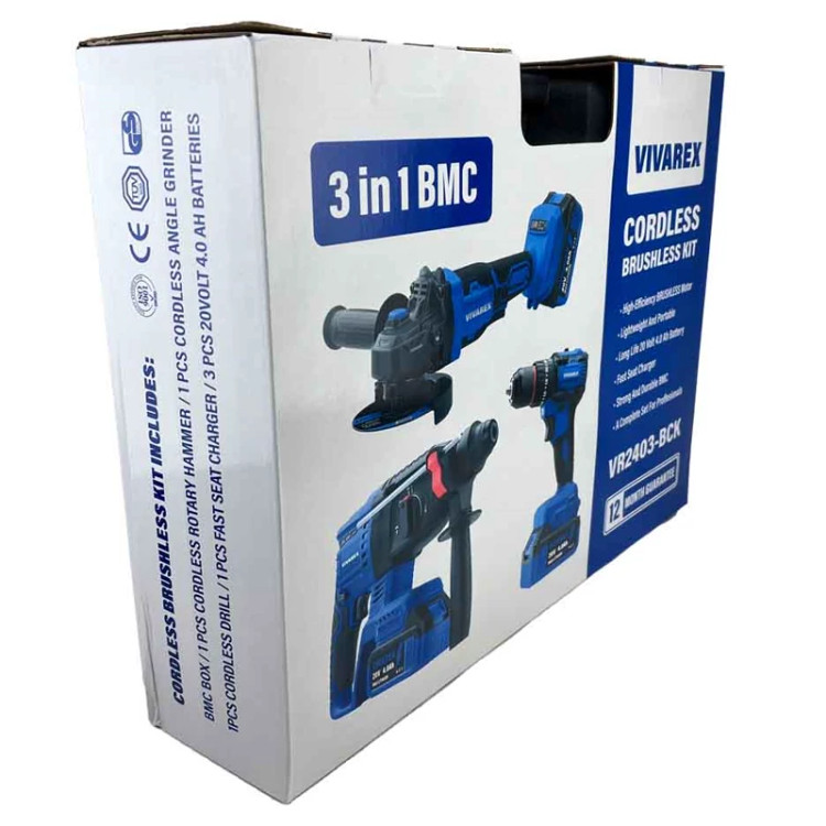 کیت شارژی براشلس 3 عددی ویوارکس مدل VR2403-BCK - خرید اقساطی