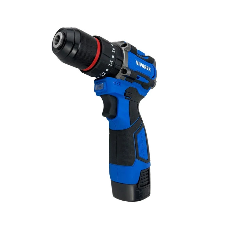 دریل شارژی چکشی براشلس 16/8 ولت دو باتری برند ویوارکس مدل VR1610V-21BL - خرید اقساطی
