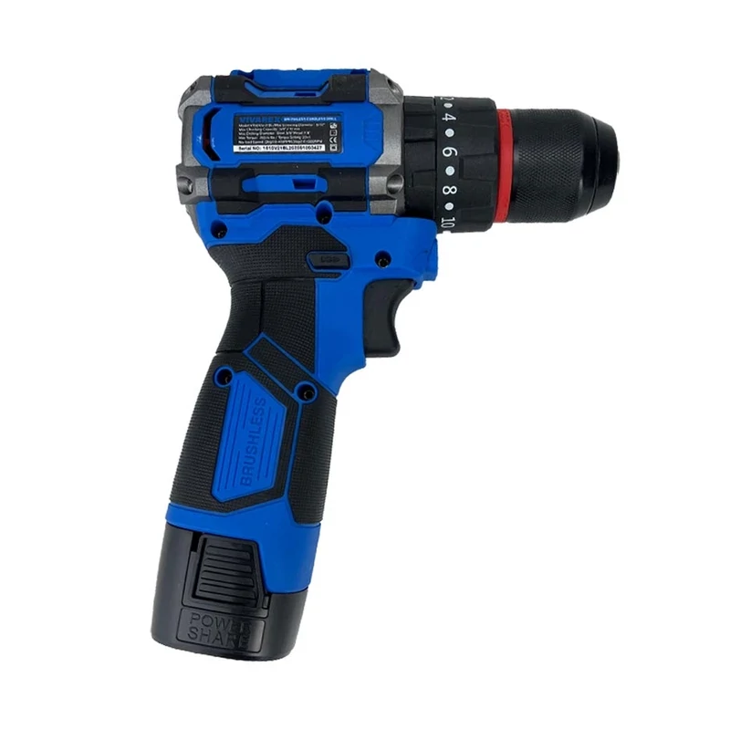 دریل شارژی چکشی براشلس 16/8 ولت دو باتری برند ویوارکس مدل VR1610V-21BL - خرید اقساطی