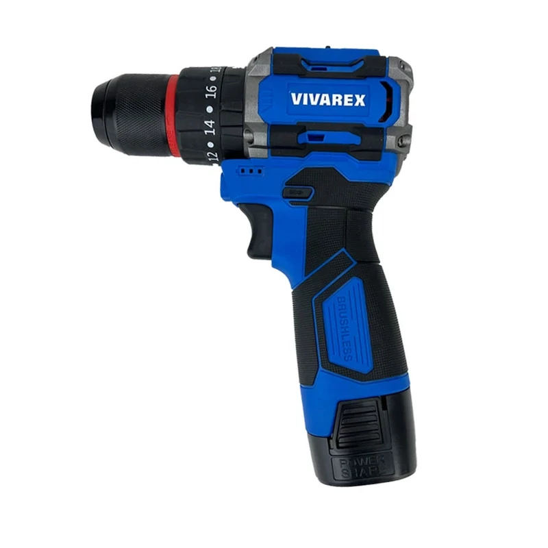 دریل شارژی چکشی براشلس 16/8 ولت دو باتری برند ویوارکس مدل VR1610V-21BL - خرید اقساطی