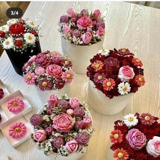 باکس گل شمع مدل باران کد 45