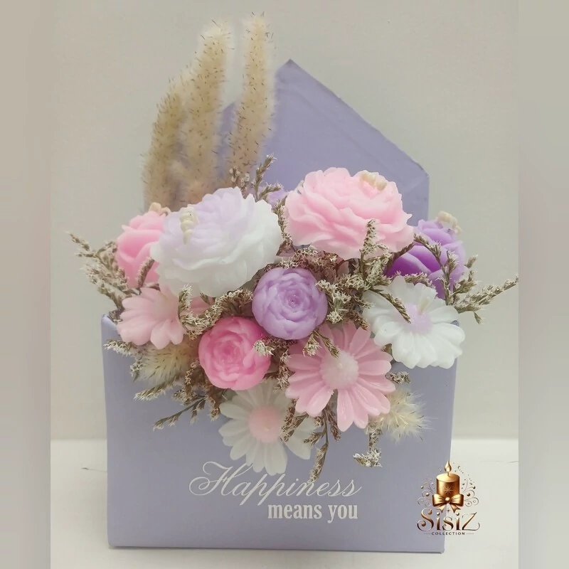 باکس گل شمع مدل باران کد 44