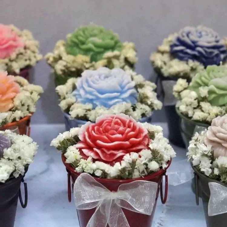 باکس گل شمع مدل باران کد 39