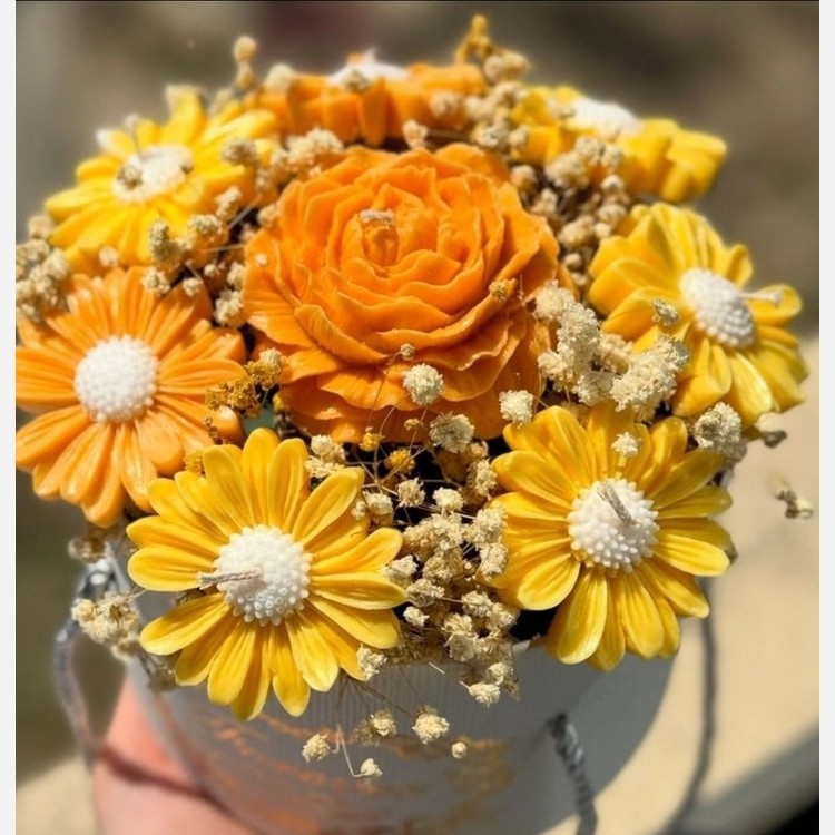 باکس گل شمع مدل باران کد 27