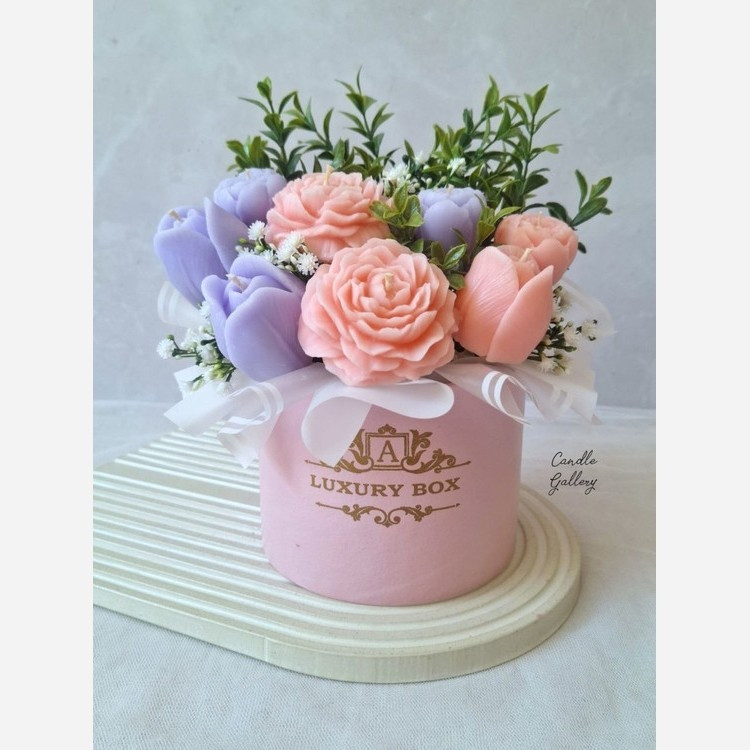 باکس گل شمع مدل باران کد 29