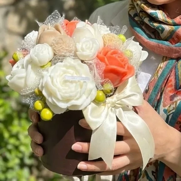 باکس گل شمع مدل باران کد 14