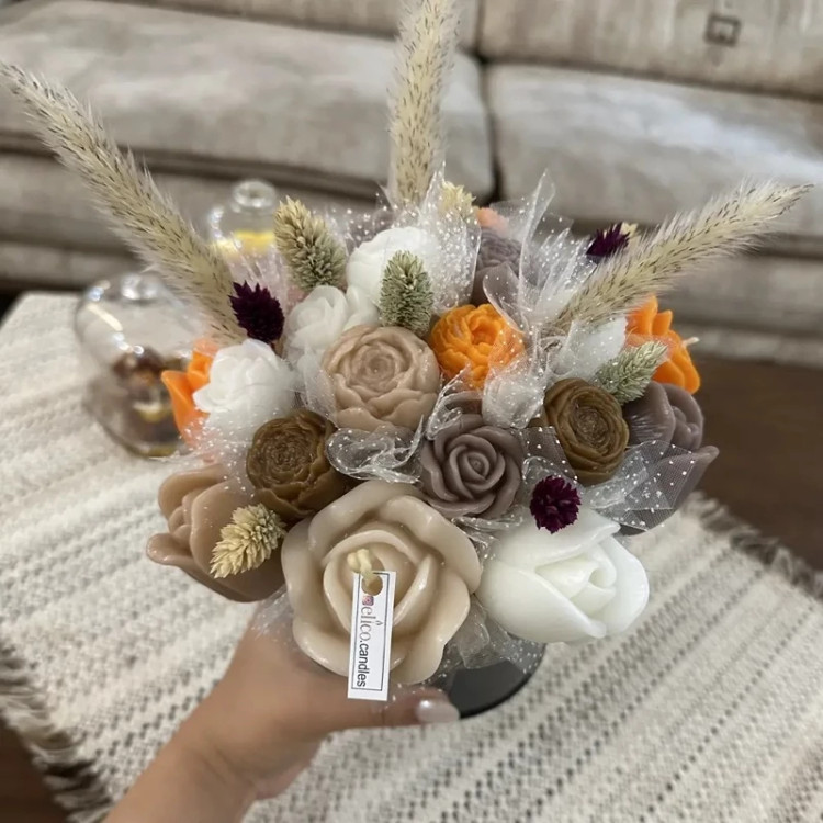 باکس گل شمع مدل باران کد 14