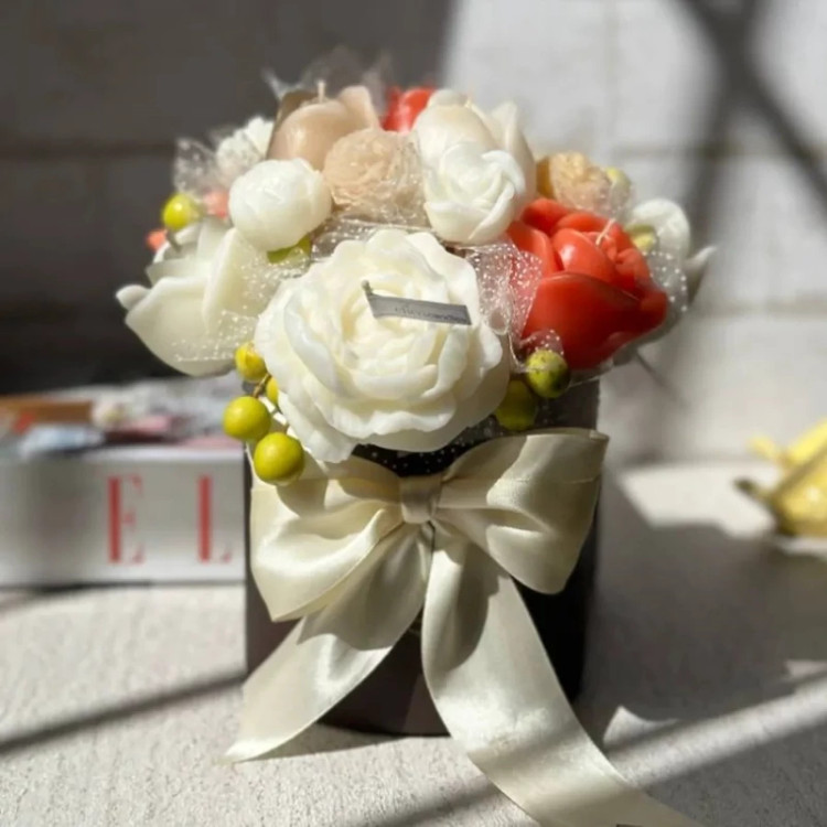 باکس گل شمع مدل باران کد 14