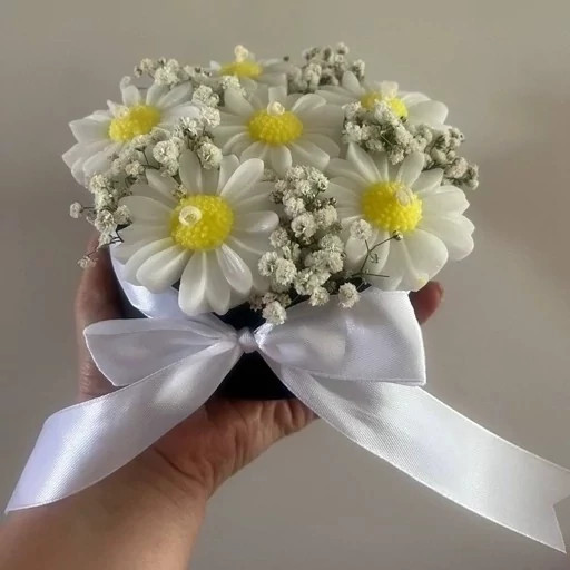 باکس گل شمع بابونه مدل باران کد 10