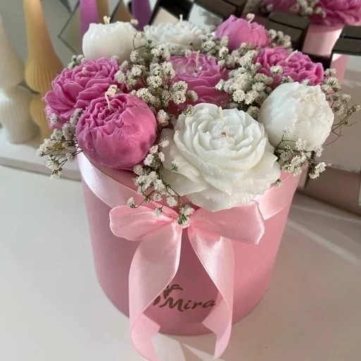 باکس گل شمع رز بابونه آلاله مدل باران کد 15