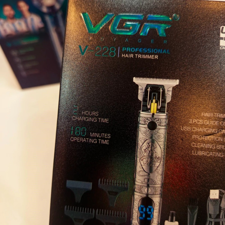 ماشین ریش تراش خط زن vgr 228 یک سال گارانتی شارژی