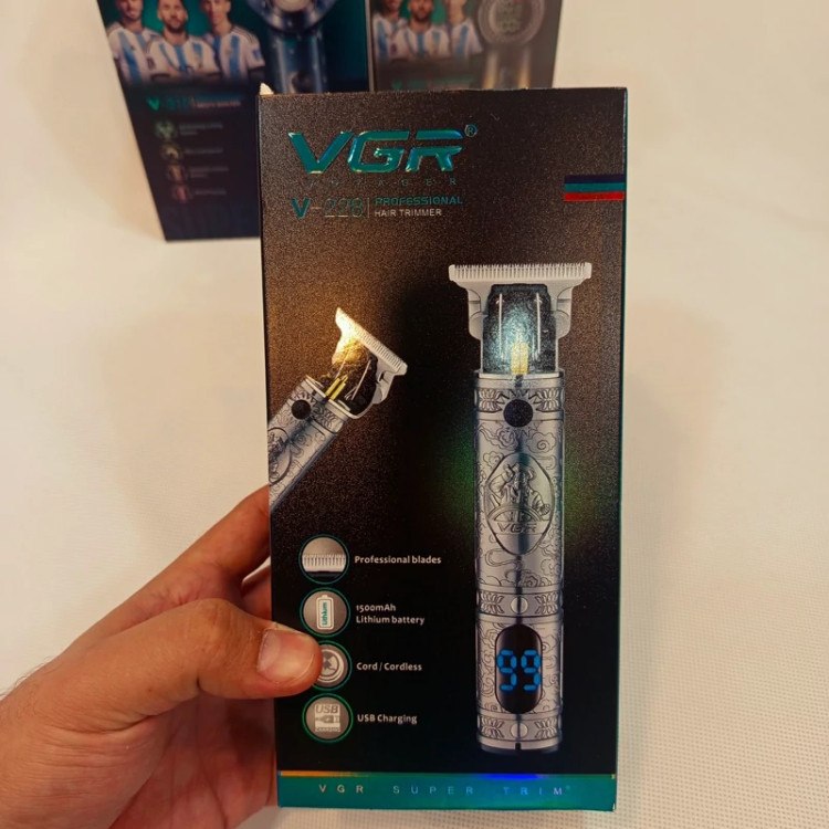 ماشین ریش تراش خط زن vgr 228 یک سال گارانتی شارژی