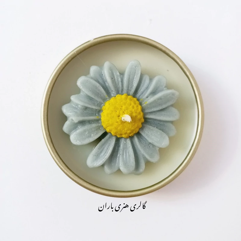 ست شمع پنج عددی بابونه و قلمی