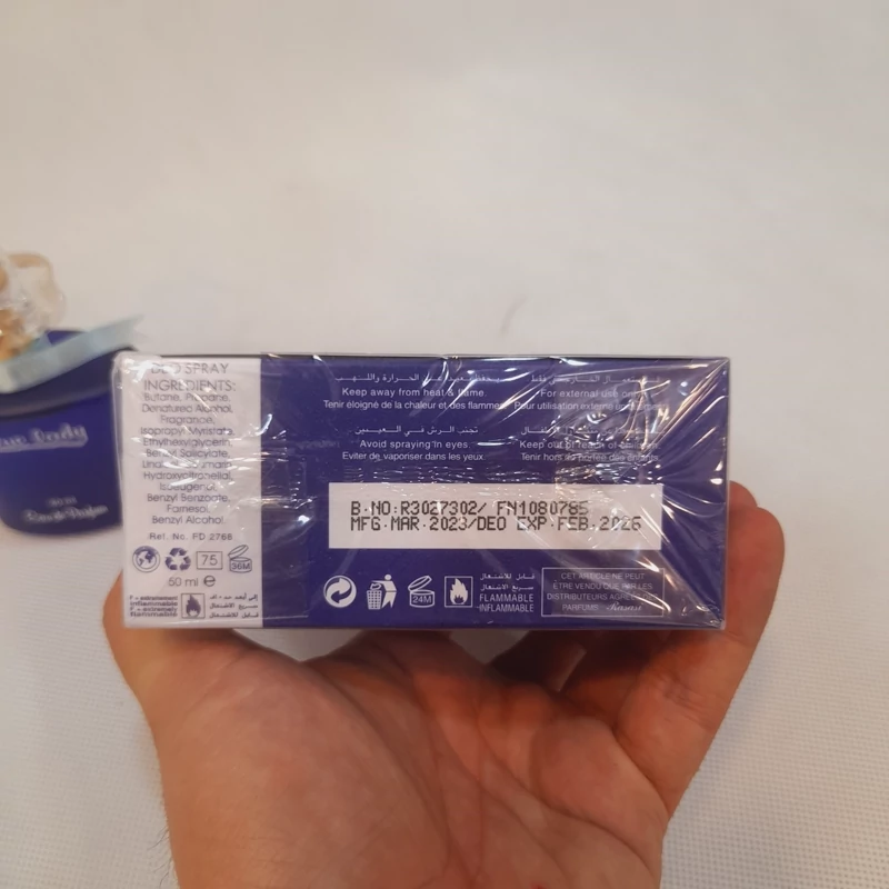 ادکلن بلو لیدی همراه با اسپری اشانتیون اصل 40 میل با هولوگرام کد ORG