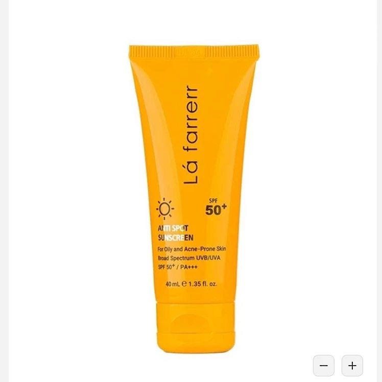 کرم ضد آفتاب لافارر بی رنگ ضد لک پوست چرب و آکنه دار SPF 50