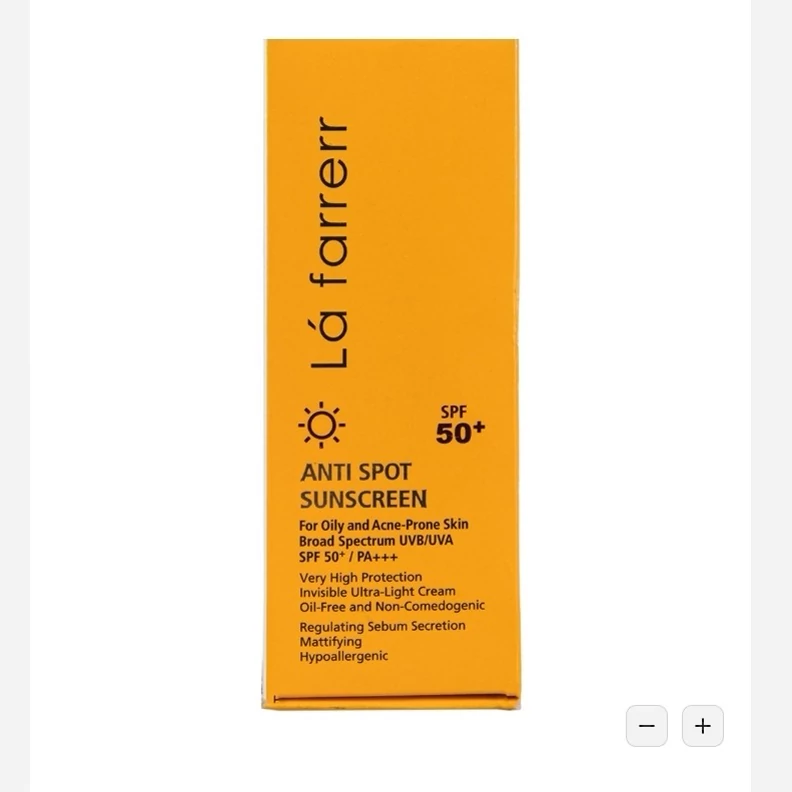 کرم ضد آفتاب لافارر بی رنگ ضد لک پوست چرب و آکنه دار SPF 50